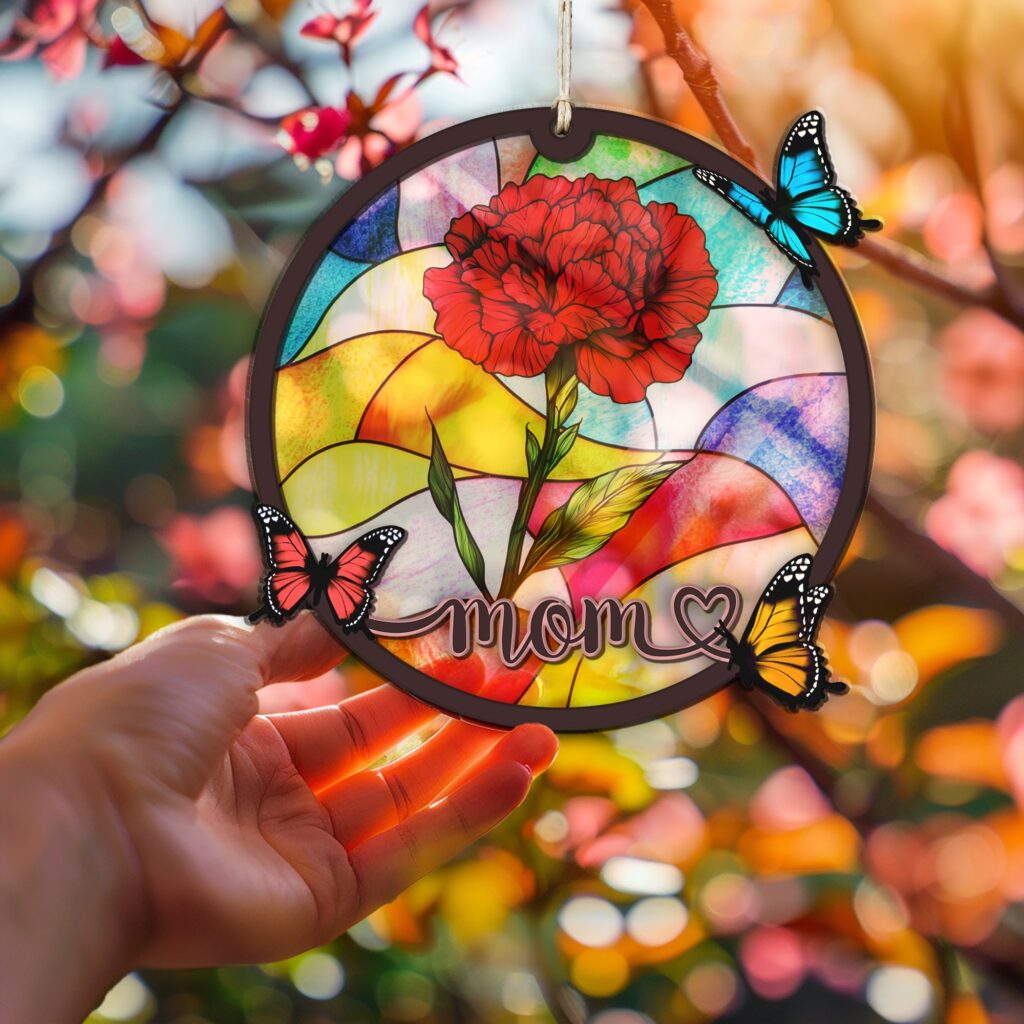 Birth Flower Suncatcher | Personalized Family Gift