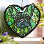French Bulldog Shamrock Suncatcher | Personalized Pet Window Decor - Image 2