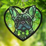 French Bulldog Shamrock Suncatcher | Personalized Pet Window Decor - Image 3