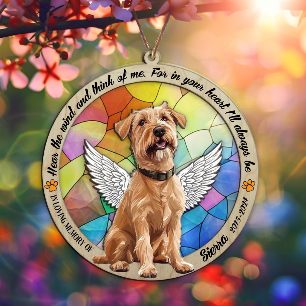 Wheaten Terrier Memorial Garden Stake | Personalized Metal Pet Tribute