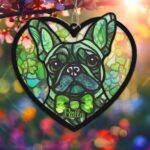 French Bulldog Shamrock Suncatcher | Personalized Pet Window Decor - Image 4