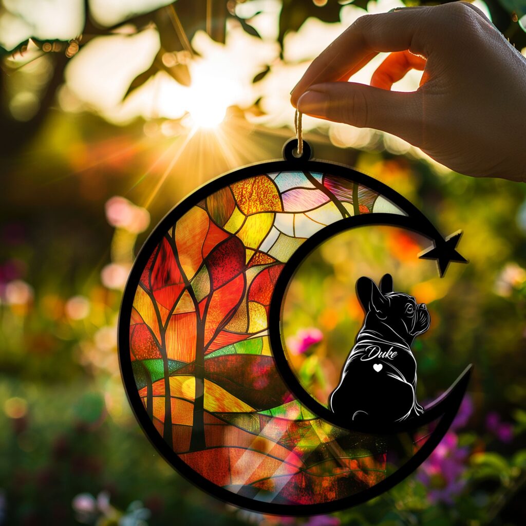 Dog Memorial Suncatcher | Personalized Breed and Name Gift