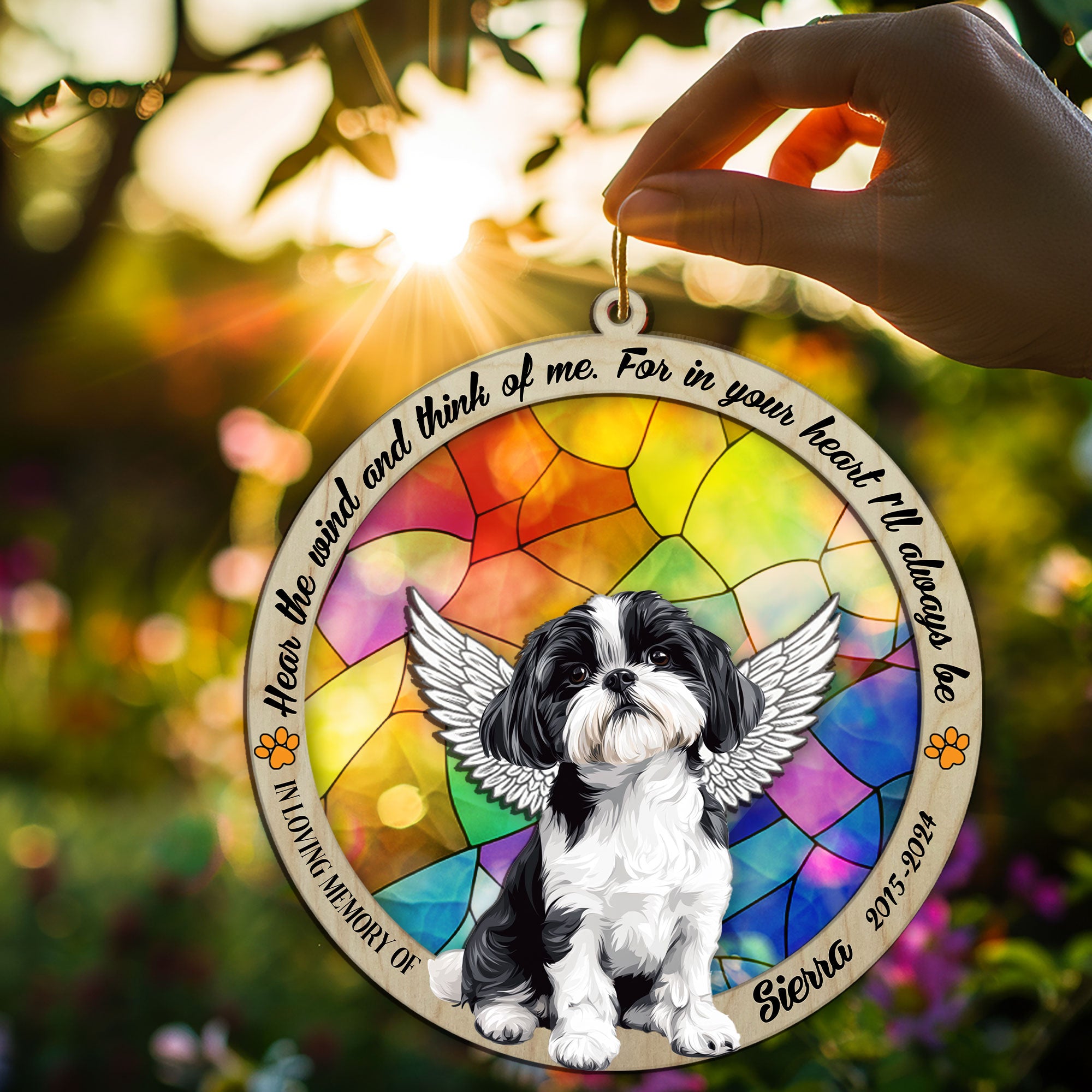 Shih Tzu Memorial Garden Stake | Personalized Metal Pet Tribute - Image 3
