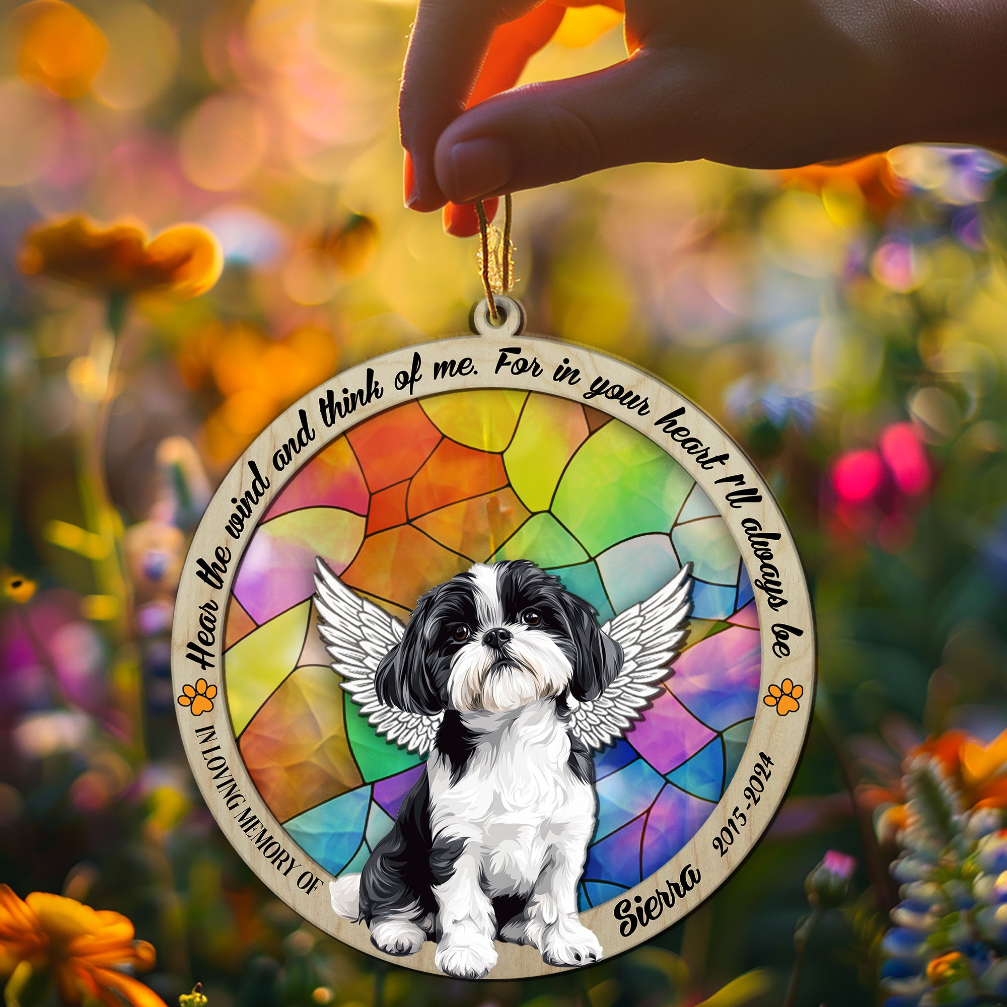 Shih Tzu Memorial Garden Stake | Personalized Metal Pet Tribute - Image 4