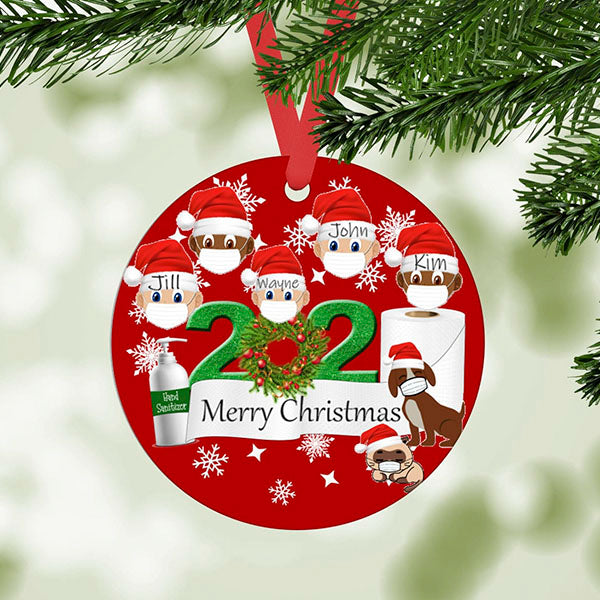 Family Personalized Name Christmas Ornament | Personalized Pet Keepsake